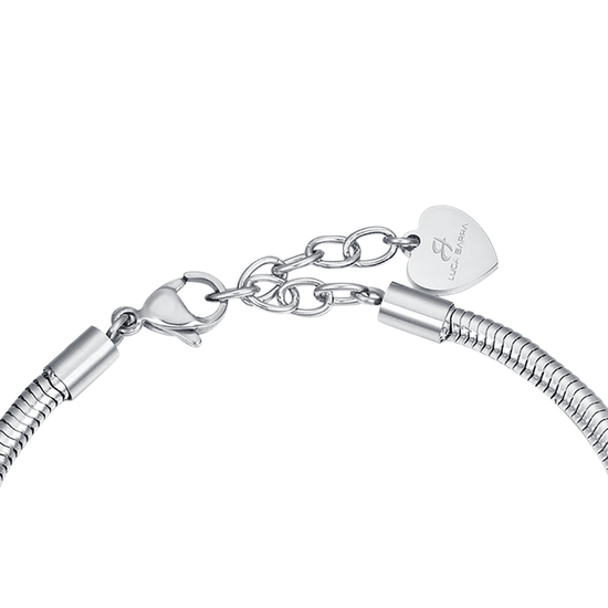 BRACELET EN ACIER AVEC BRELOQUES PORTE-BONHEUR