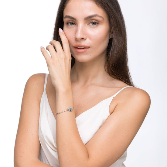 BRACELET EN ACIER POUR FEMMES AVEC INSCRIPTION "MEILLEURE AMIE