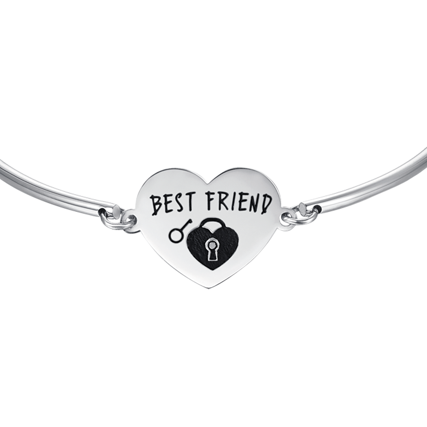 BRACELET EN ACIER POUR FEMMES AVEC INSCRIPTION "MEILLEURE AMIE