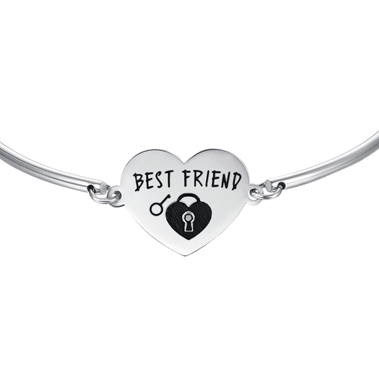 BRACELET EN ACIER POUR FEMMES AVEC INSCRIPTION "MEILLEURE AMIE