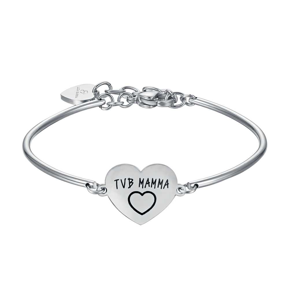 BRACELET POUR FEMME EN ACIER AVEC SCRIPT TVB MOM Luca Barra