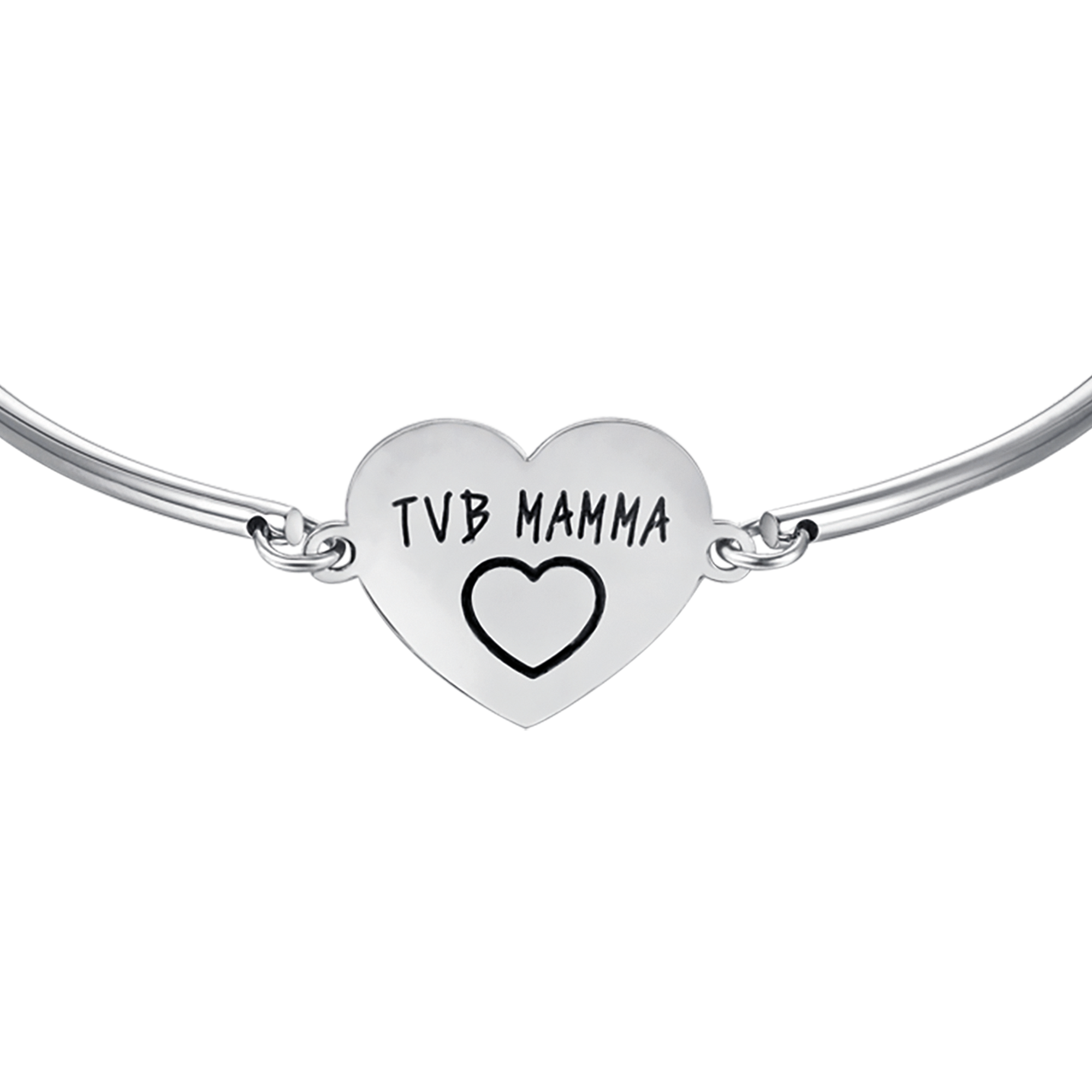 BRACELET FEMME EN ACIER AVEC INSCRIPTION TVB MUM