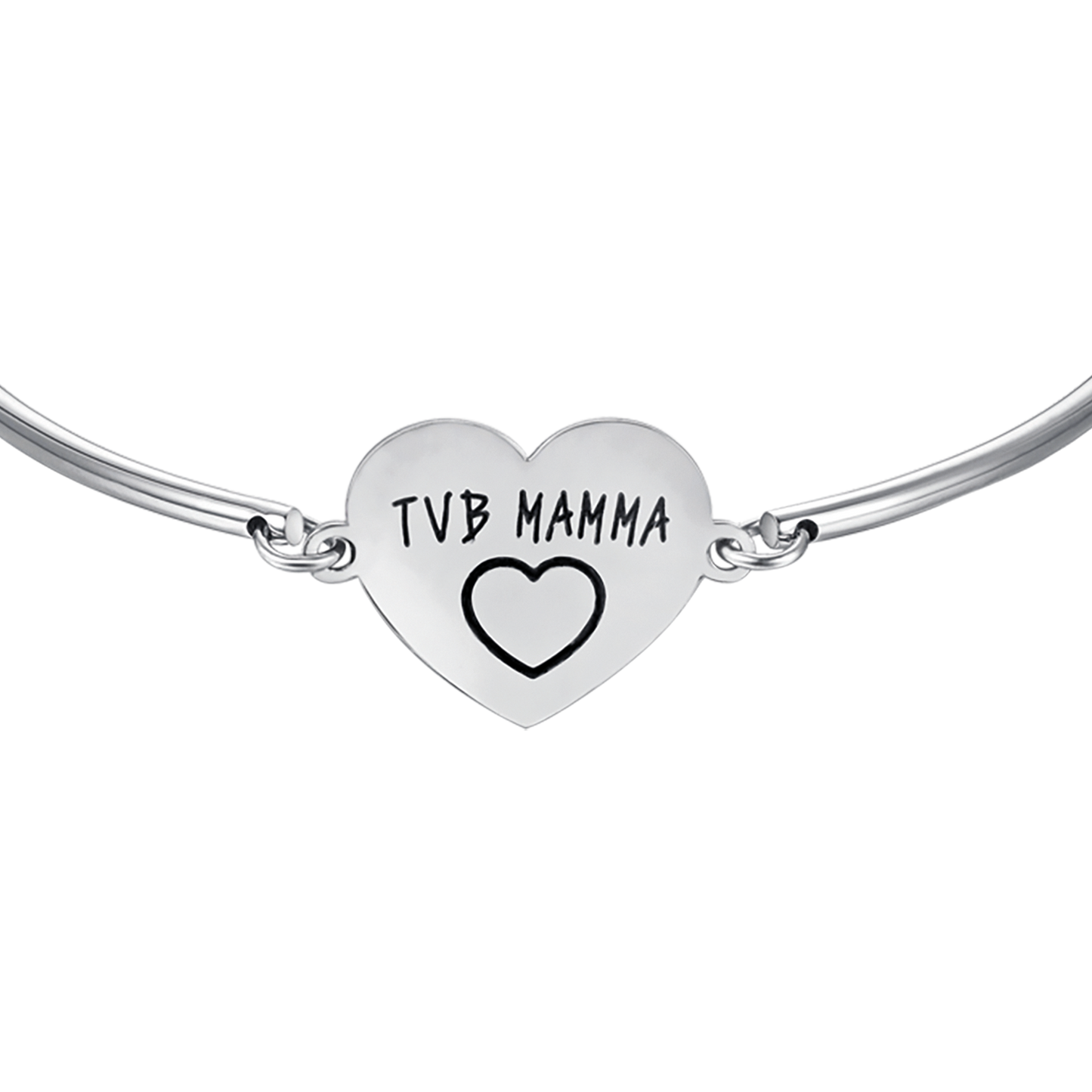 BRACELET FEMME EN ACIER AVEC INSCRIPTION TVB MUM