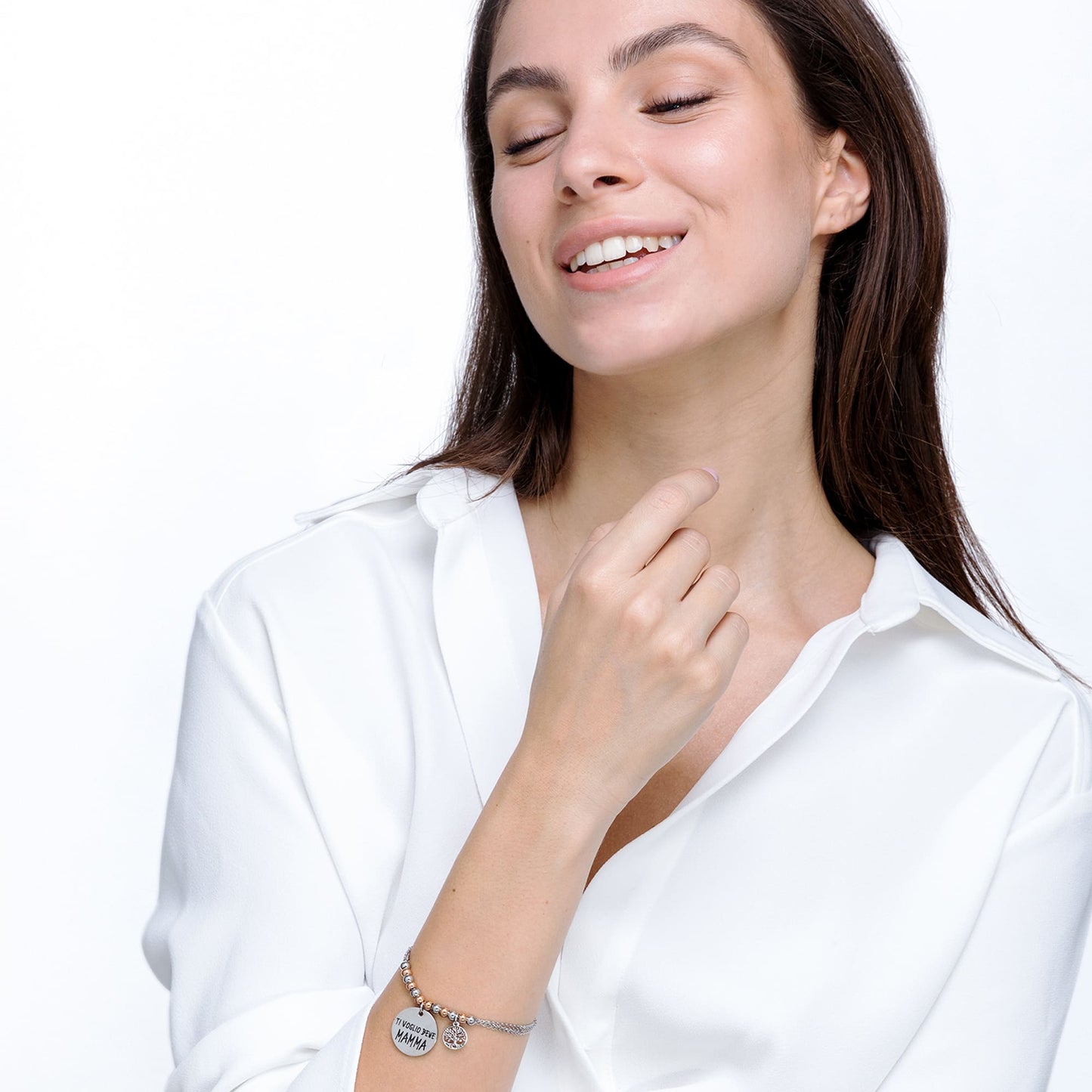 BRACCIALE DA DONNA IN ACCIAIO TI VOGLIO BENE MAMMA