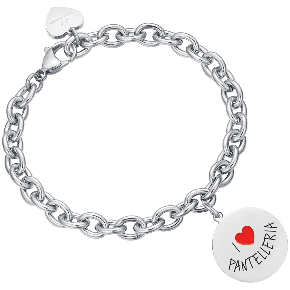 BRACELET ACIER I LOVE PANTELLERIA POUR FEMME Luca Barra