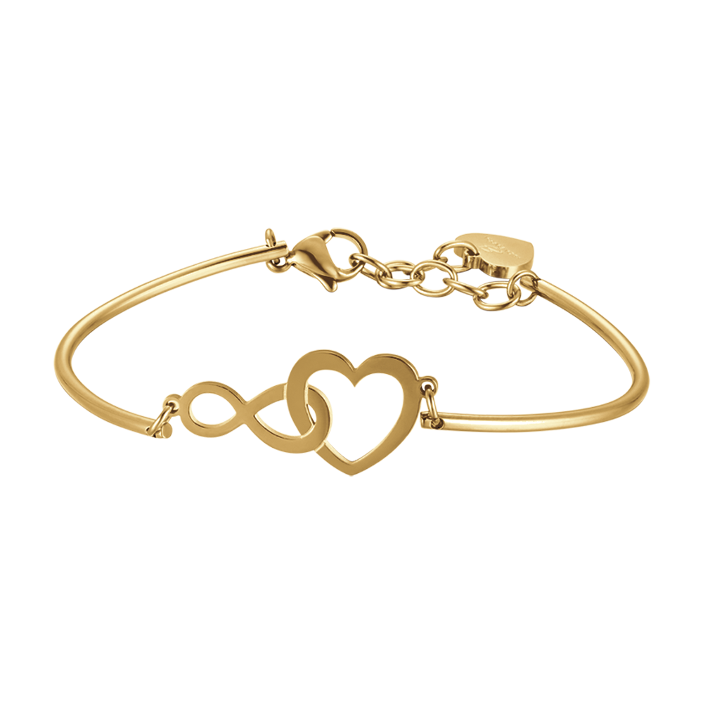 BRACELET POUR FEMME EN OR AVEC COEUR ET INFINITE Luca Barra