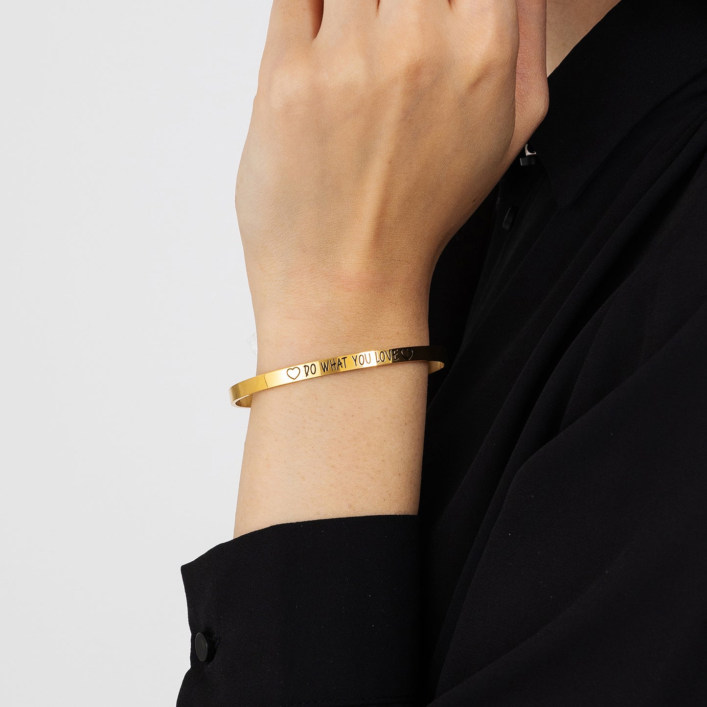 BRACELET D'ACIER DORÉ POUR FEMME DO WHAT YOU LOVE Luca Barra