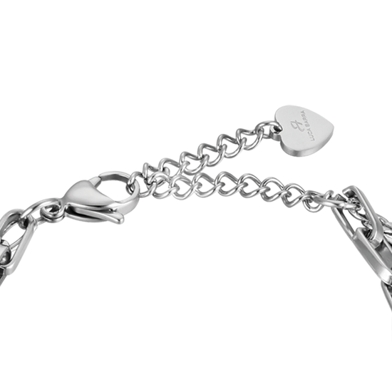 BRACELET INFINI EN ACIER POUR FEMMES AVEC CRISTAUX BLANCS