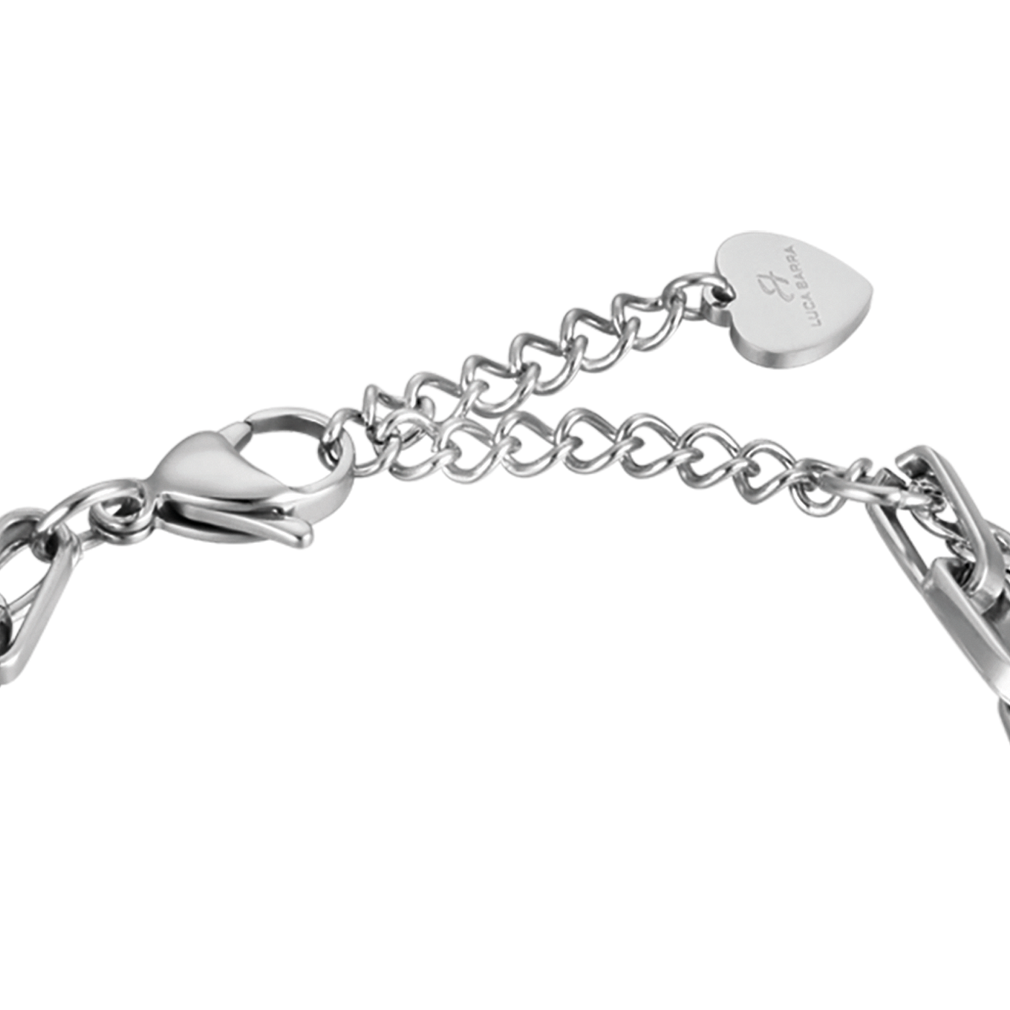 BRACELET FEMME EN ACIER AVEC COURONNE AVEC CRISTAUX BLANCS ET PLAQUES ÉMAILLÉES