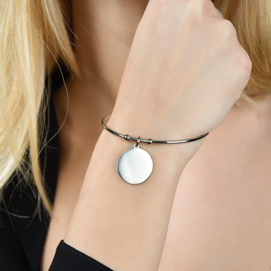 BRACELET CIRCULAIRE EN ACIER PERSONNALISÉ POUR FEMME