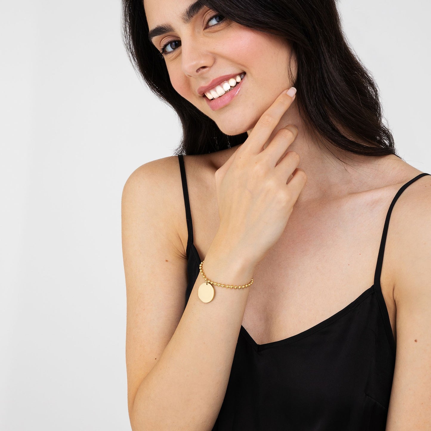 BRACELET PERSONNALISÉ EN ACIER POUR FEMMES AVEC PLAQUE