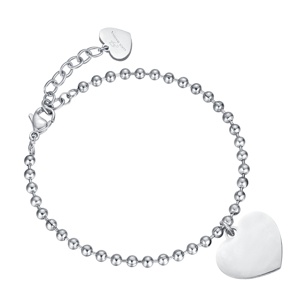 BRACELET PERSONNALISÉ POUR FEMME EN ACIER AVEC COEUR Luca Barra