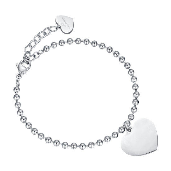 BRACELET PERSONNALISÉ POUR FEMME EN ACIER AVEC COEUR Luca Barra