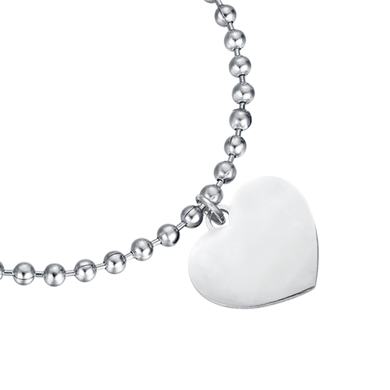 BRACELET PERSONNALISÉ EN ACIER POUR FEMMES AVEC CŒURS