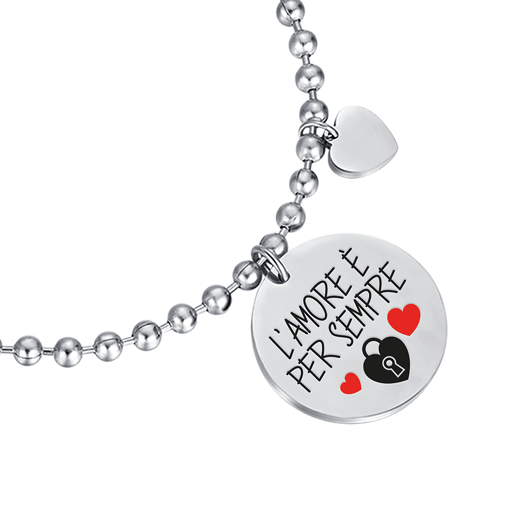 BRACELET EN ACIER POUR FEMMES LOVE IS FOREVER