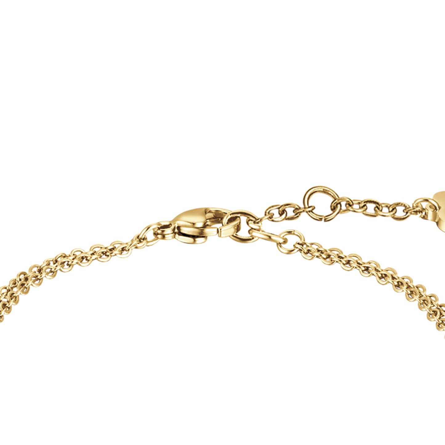 BRACELET FEMME EN ACIER PLAQUÉ OR AVEC CRISTAUX NOIRS
