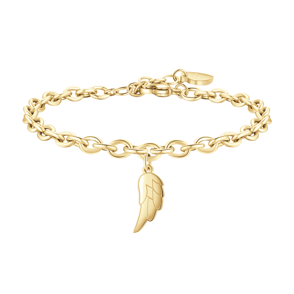 BRACELET EN ACIER DORÉ POUR FEMME AVEC ALA Luca Barra