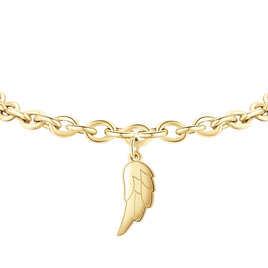 BRACELET FEMME EN ACIER PLAQUÉ OR AVEC AILE