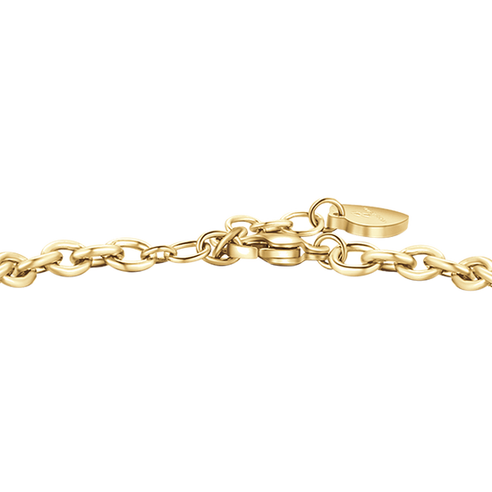 BRACELET EN ACIER PLAQUÉ OR AVEC FERMOIR À CŒUR POUR FEMME