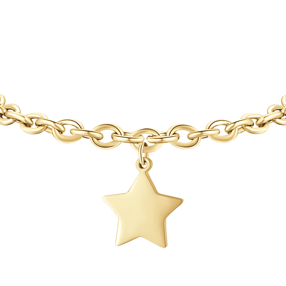 BRACELET POUR FEMME EN ACIER PLAQUÉ OR AVEC ÉTOILE
