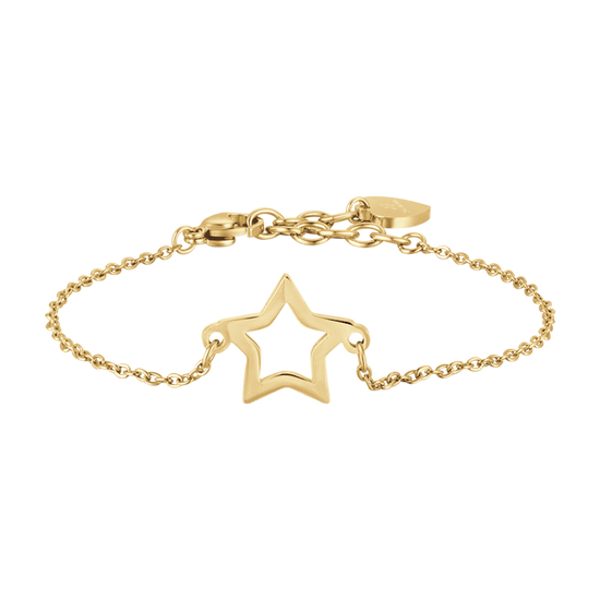 BRACELET D'ACIER DORÉ POUR FEMME AVEC ÉTOILE VOIDE Luca Barra