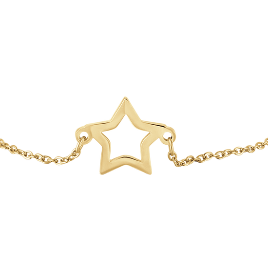 BRACELET POUR FEMME EN ACIER PLAQUÉ OR HOLLOW STAR
