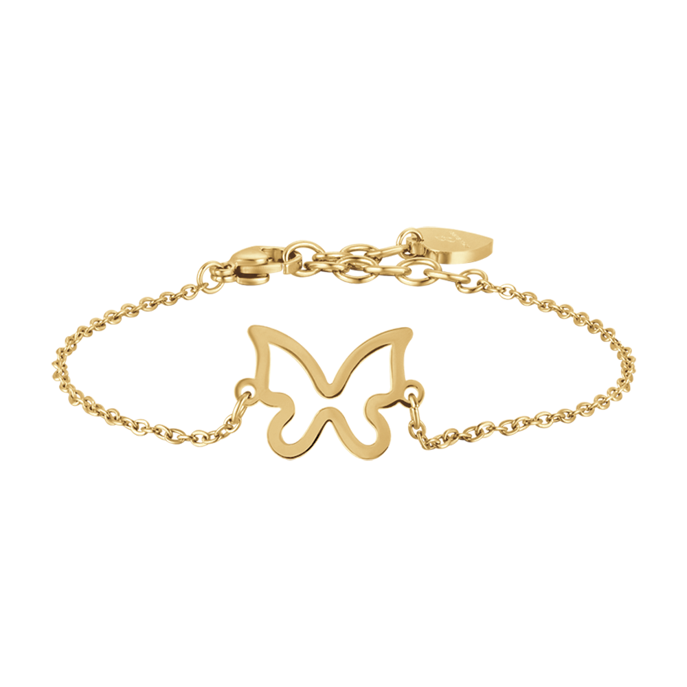 BRACELET EN ACIER DORÉ POUR FEMME AVEC BUTTERFLY VIDE Luca Barra