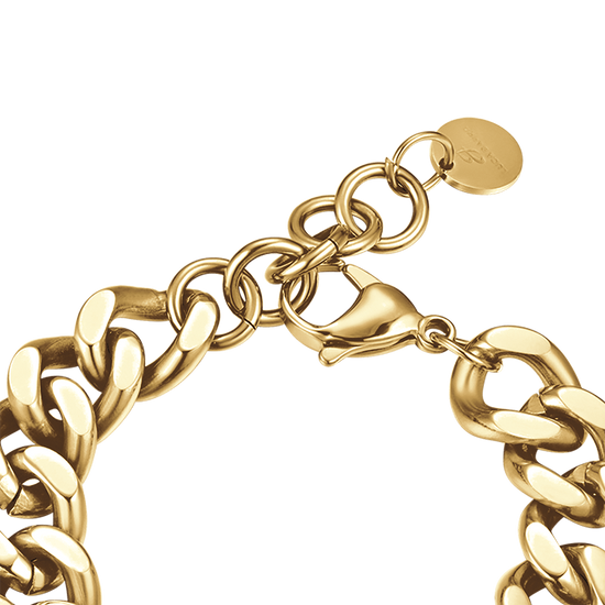 BRACELET POUR FEMME EN ACIER DORÉ ET CRISTAUX BLANCS Luca Barra