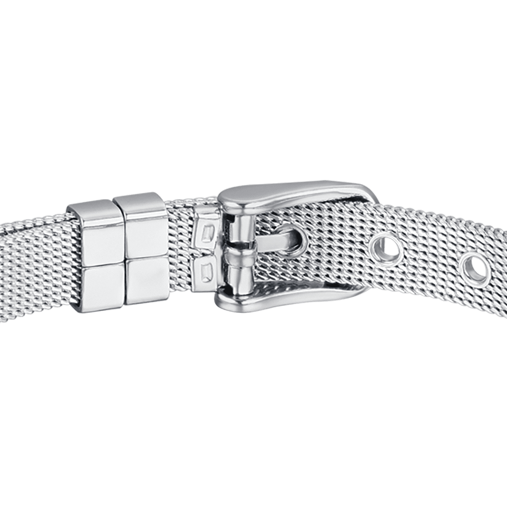 BRACELET PERSONNALISÉ POUR FEMME, EN MAILLE D'ACIER, MILAN