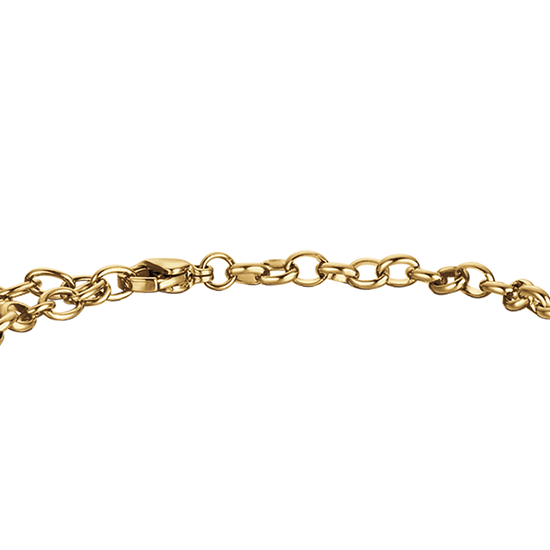 BRACELET FEMME IP EN ACIER DORÉ AVEC CŒURS