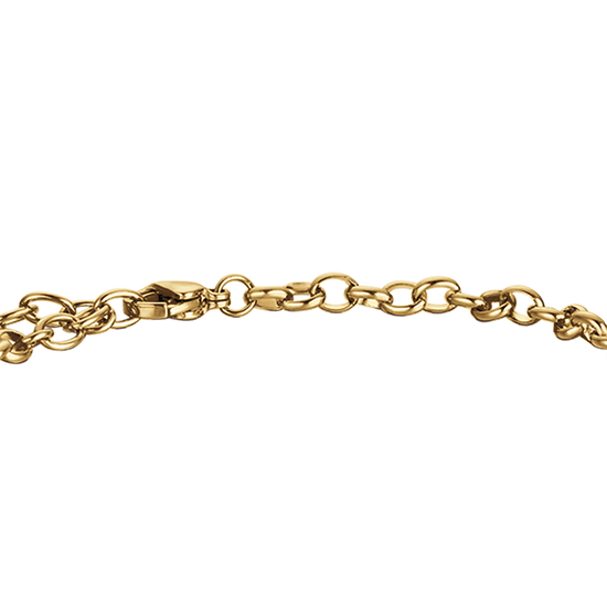 BRACELET FEMME EN ACIER DORÉ IP AVEC ÉTOILE ET CŒUR