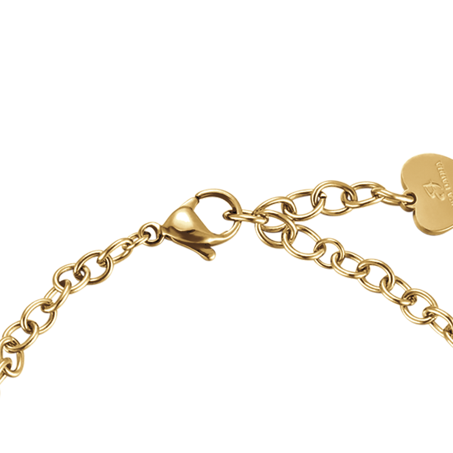 BRACELET POUR FEMME EN ACIER ET OR IP AVEC CRISTAUX BLANCS