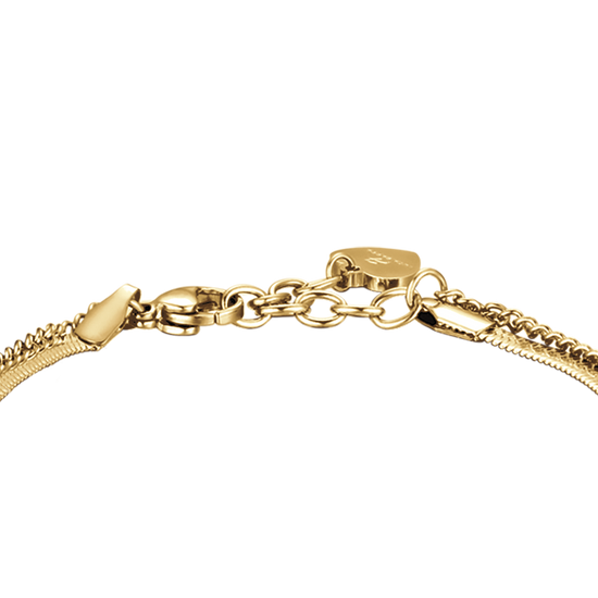 BRACELET FEMME EN ACIER DORÉ IP AVEC CŒUR