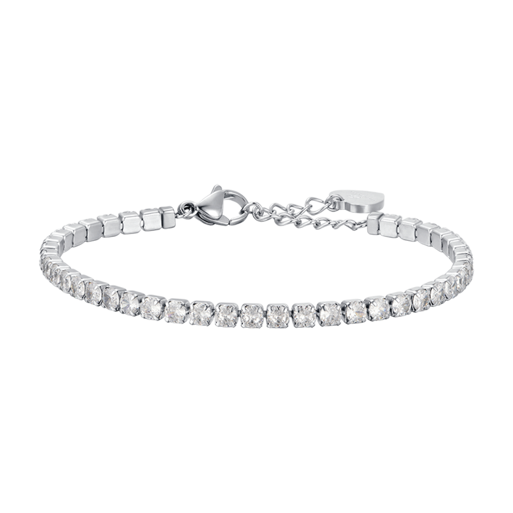 BRACELET TENNIS POUR FEMME EN ACIER AVEC CRISTAUX BLANCS Luca Barra