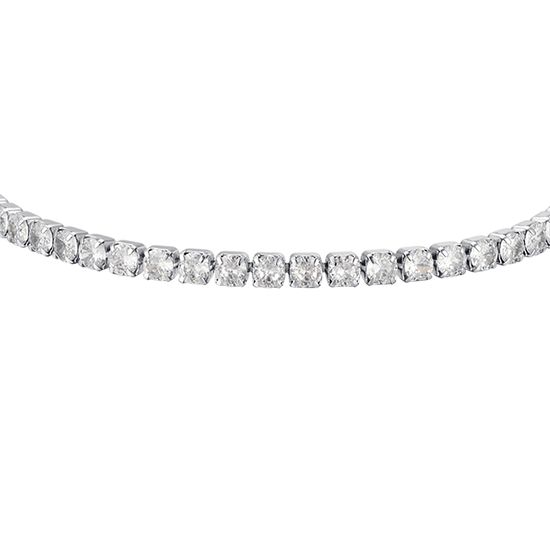 BRACELET TENNIS POUR FEMME EN ACIER AVEC CRISTAUX BLANCS