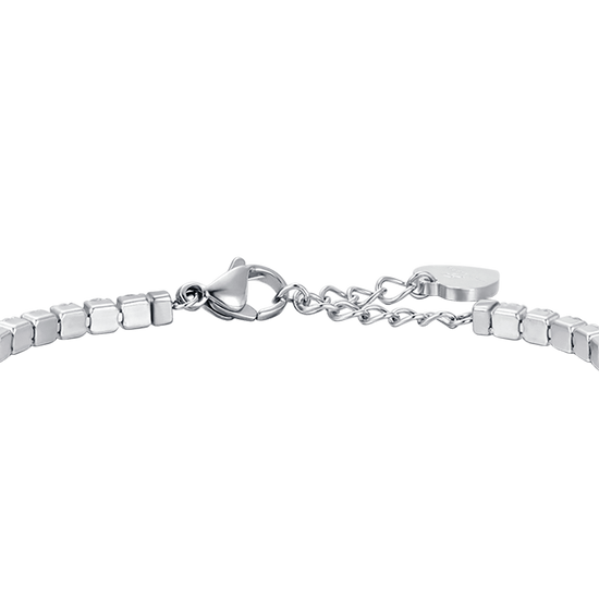 BRACELET TENNIS POUR FEMME EN ACIER AVEC CRISTAUX BLANCS