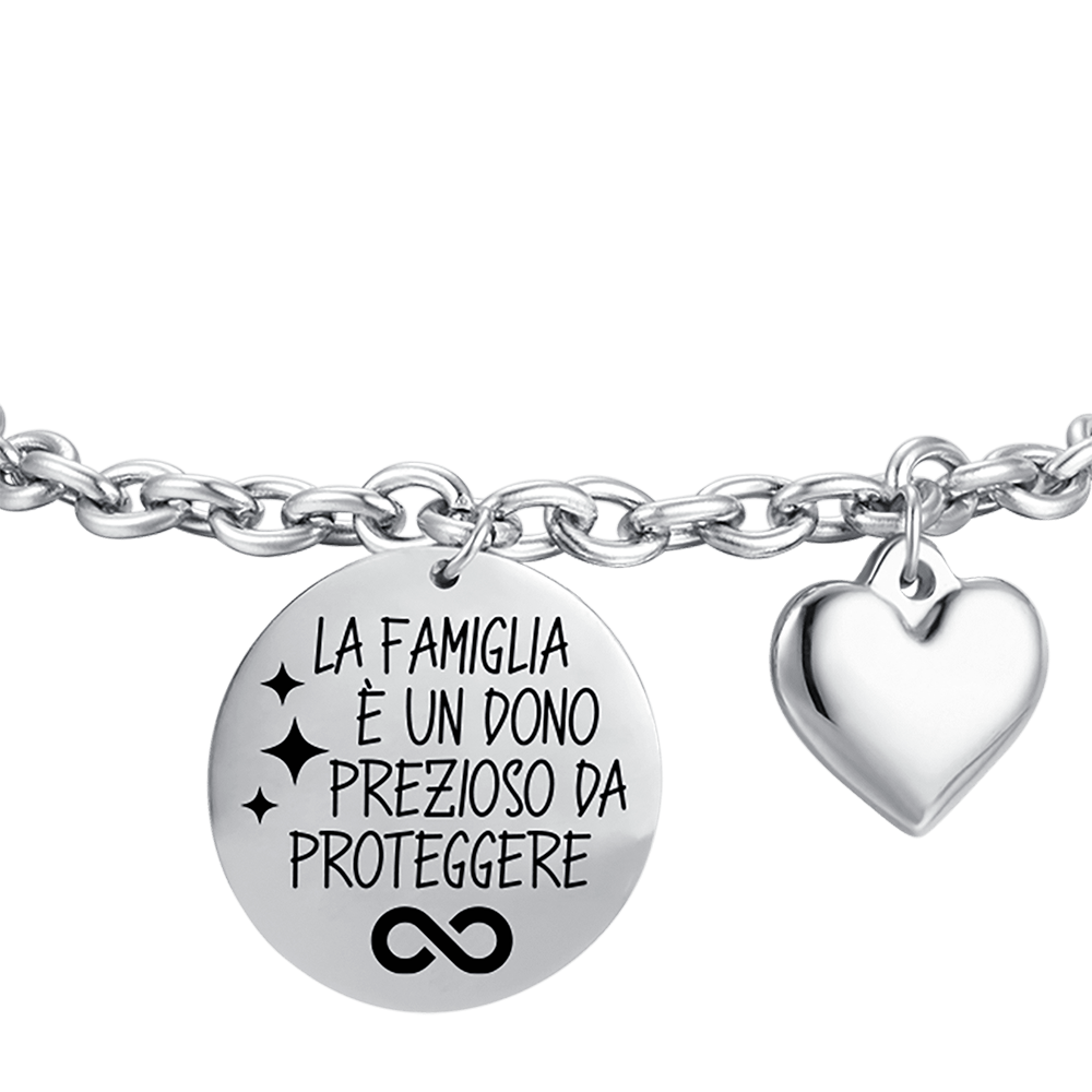 BRACELET EN ACIER POUR FEMMES LA FAMILLE EST UN CADEAU PRÉCIEUX À PROTÉGER