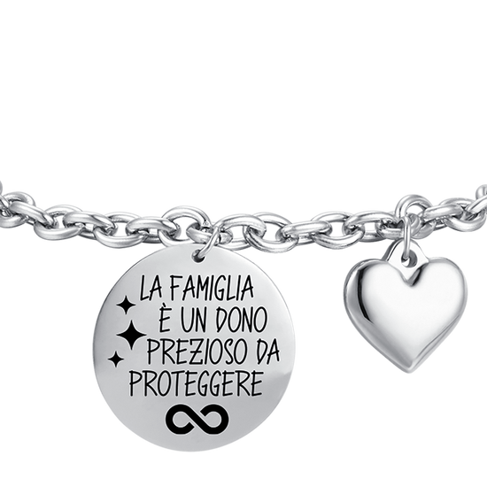 BRACELET EN ACIER POUR FEMMES LA FAMILLE EST UN CADEAU PRÉCIEUX À PROTÉGER