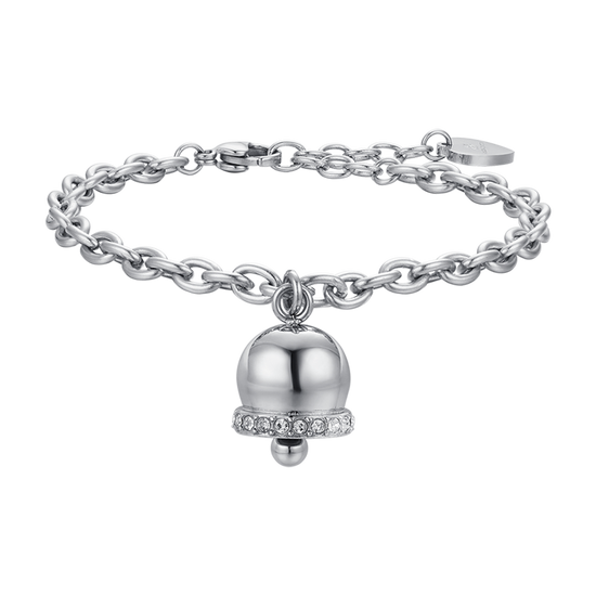 BRACELET POUR FEMME EN ACIER INOXYDABLE AVEC CRISTAUX BLANCS Luca Barra