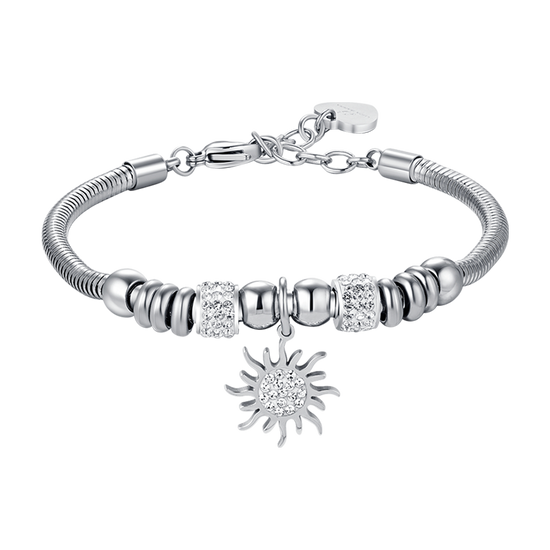 BRACELET POUR FEMME EN ACIER INOXYDABLE AVEC CRISTAUX BLANCS Luca Barra