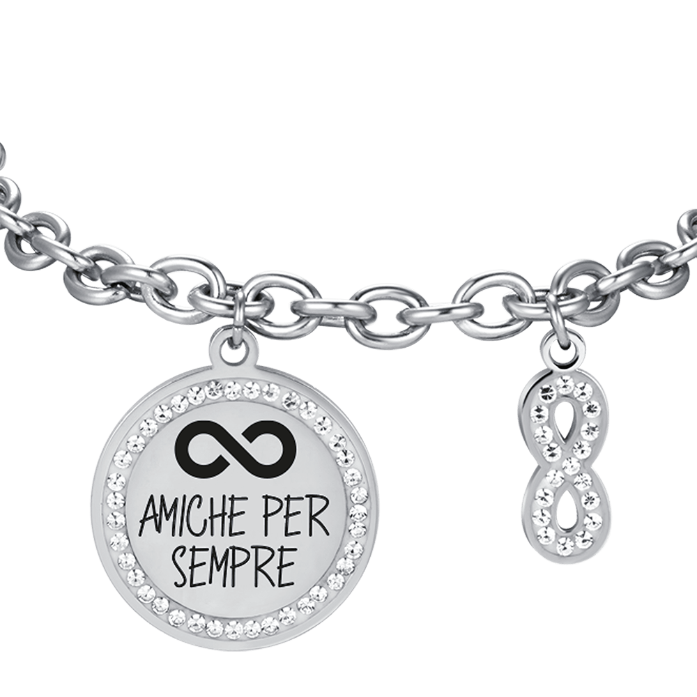 BRACELET EN ACIER POUR FEMME "FRIEND FOREVER" (AMIE POUR TOUJOURS)