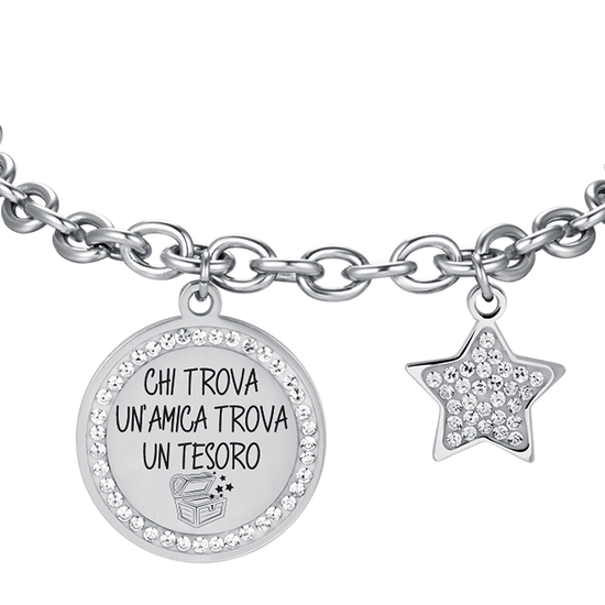 BRACELET EN ACIER POUR FEMMES QUI TROUVE UNE AMIE TROUVE UN TRÉSOR