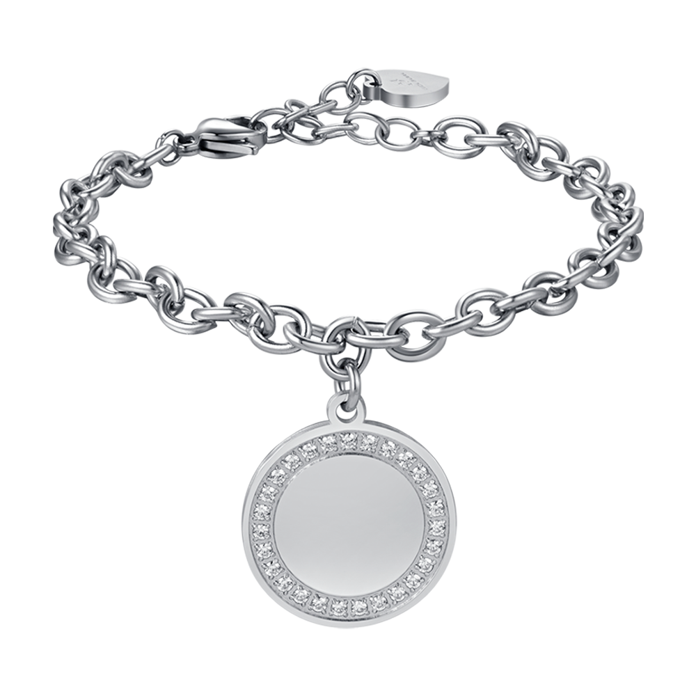 BRACELET POUR FEMME EN ACIER AVEC CRISTAUX BLANCS Luca Barra