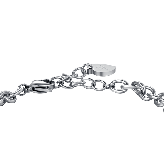 BRACELET FEMME EN ACIER AVEC CRISTAUX BLANCS