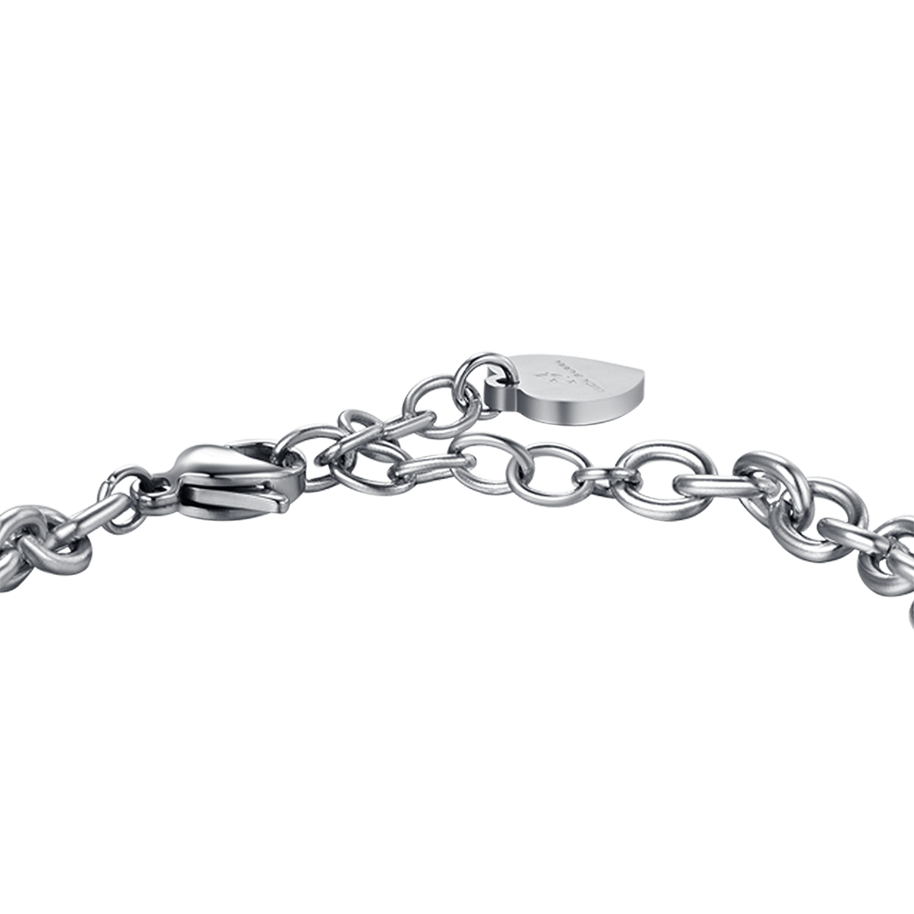 BRACELET FEMME EN ACIER AVEC CRISTAUX BLANCS