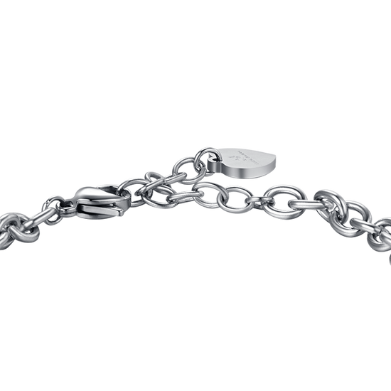 BRACELET CLÉ EN ACIER POUR FEMME AVEC CRISTAUX BLANCS