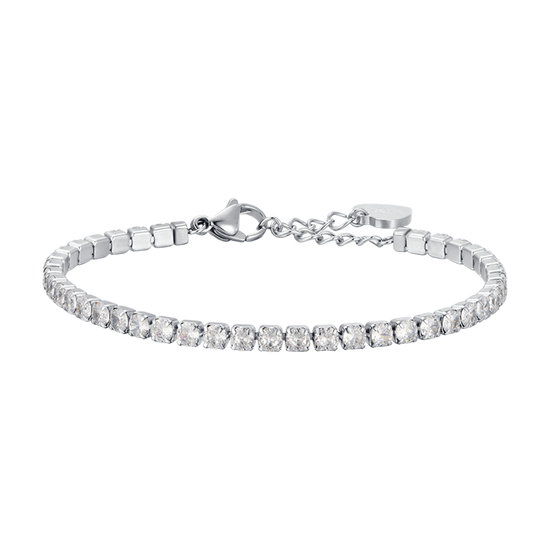 BRACELET DE TENNIS POUR FEMME EN ACIER AVEC CRISTAUX BLANCS DE 4 MM Luca Barra