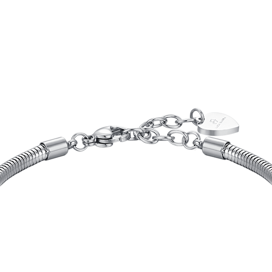 BRACELET POUR FEMME EN ACIER AVEC FLEUR DE VIE ET CRISTAUX BLANCS Luca Barra