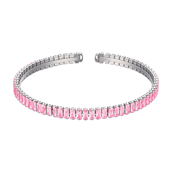 BRACELET POUR FEMME EN ACIER AVEC CRISTAUX ROSE Luca Barra