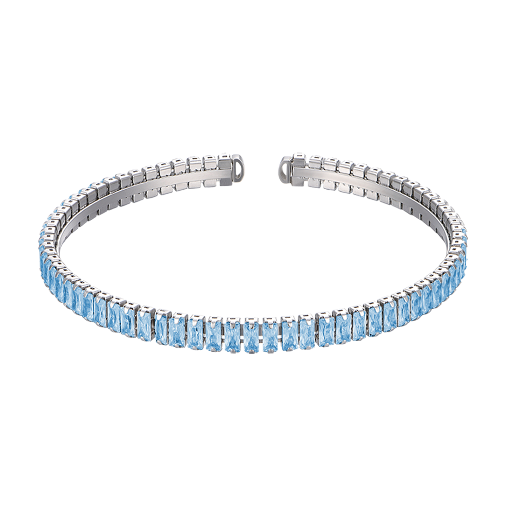 BRACELET POUR FEMME EN ACIER AVEC CRISTAUX BLEUS Luca Barra